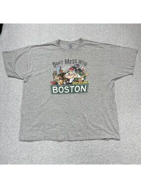 Chowdaheadz Don't Mess With Boston Gray Size 3XL Graphic T Shirt New England